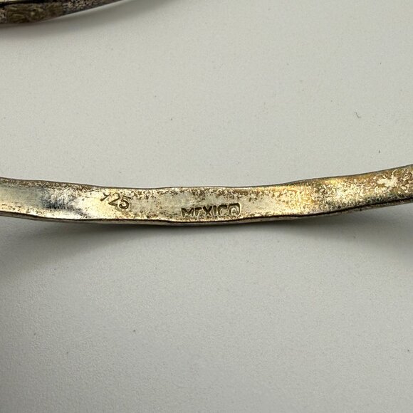 Mexico Sterling Bangle Bracelets (Set of 2) — Stamped “MEXICO 925”, 8.25" — 14g - Picture 6 of 6